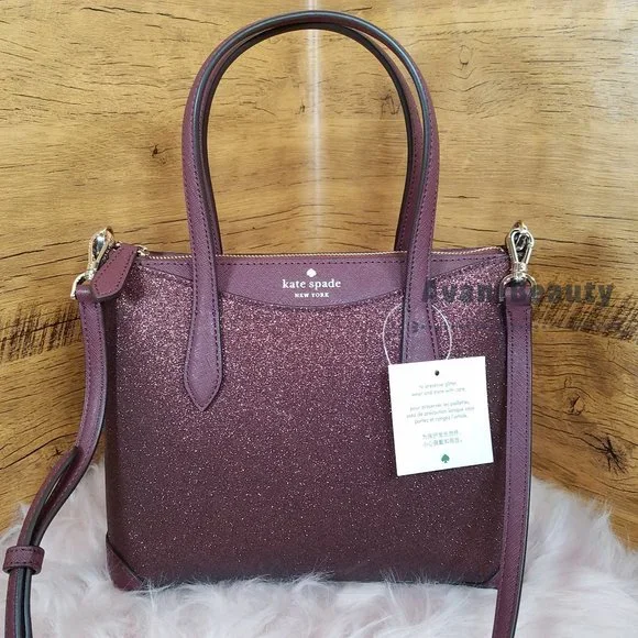 Kate spade maroon glitter purse hot sale